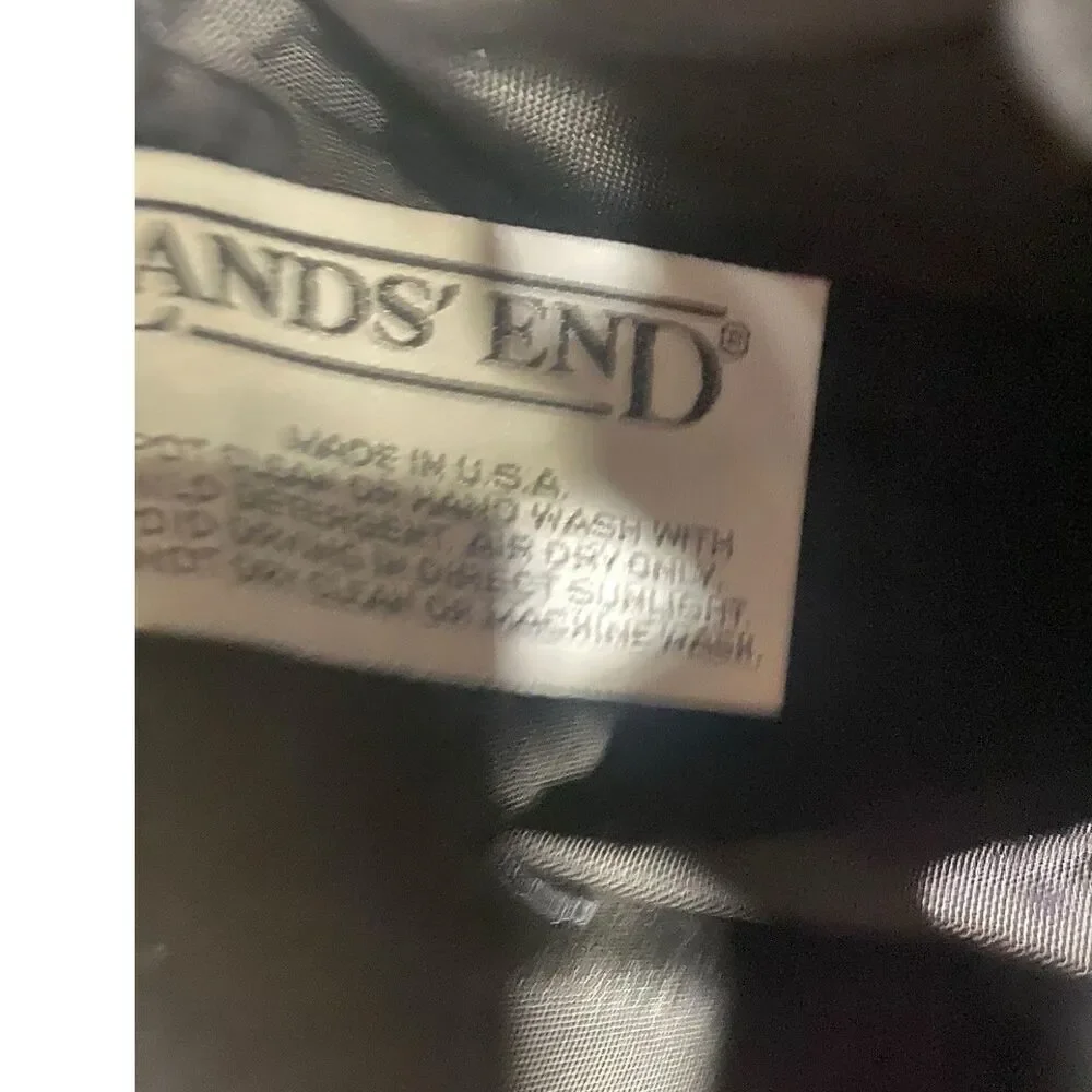 Vintage Land's End Padded Camera/Lens Gear Bag Shoulder Strap Black USA Canvas